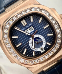 Đồng hồ Patek philipe Nautilus 5726 đính đá baguette máy cơ nhật giá rẻ 40mm