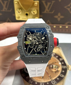 Đồng hồ Richard Mille Replica 11 RM35-01 Rafael Nadal vỏ carbon dây cao su trắng xưởng ZF 49,9x43mm (2)