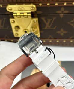 Đồng hồ Richard Mille Replica 11 RM35-01 Rafael Nadal vỏ carbon dây cao su trắng xưởng ZF 49,9x43mm (2)