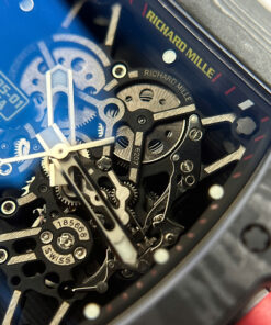 Đồng hồ Richard Mille Replica 11 RM35-01 Rafael Nadal vỏ carbon dây cao su trắng xưởng ZF 49,9x43mm (2)