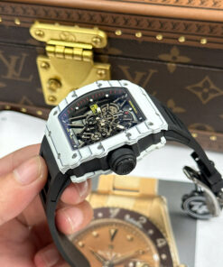 Đồng hồ Richard Mille Replica 11 RM35-01 Rafael Nadal vỏ carbon trắng máy Thụy Sỹ xưởng ZF 49,9x43mm (2)