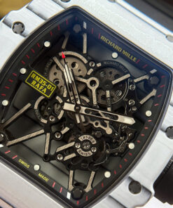 Đồng hồ Richard Mille Replica 11 RM35-01 Rafael Nadal vỏ carbon trắng máy Thụy Sỹ xưởng ZF 49,9x43mm (2)
