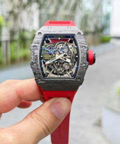 Đồng hồ Richard Mille Replica 11 RM35-02 Rafael Nadal dây cao su màu đỏ xưởng ZF 44mm (2)