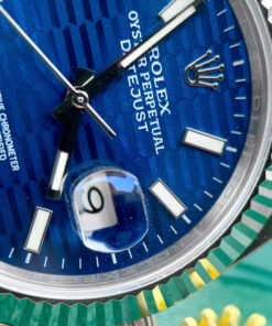 Đồng hồ Rolex Datejust nam ZF mặt xanh blue nếp gấp fake cao cấp 41mm