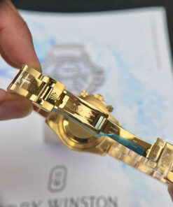 Đồng hồ Rolex Daytona Cosmograph nam vàng gold mặt xanh băng fake cao cấp 40mm