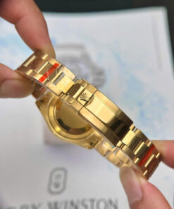 Đồng hồ Rolex Daytona Cosmograph nam vàng gold mặt xanh băng fake cao cấp 40mm