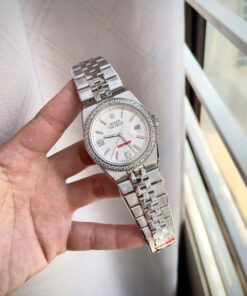 Đồng hồ Rolex fake 11 Land – Dweller nam cọc số dạ quang đính đá 41mm