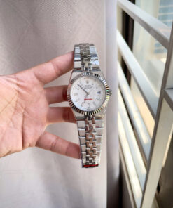 Đồng hồ Rolex fake 11 Land – Dweller nam mặt tổ ong trắng 41mm