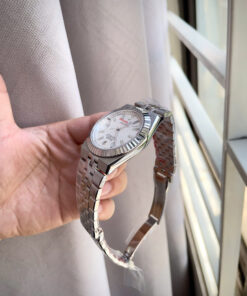 Đồng hồ Rolex fake 11 Land – Dweller nam mặt tổ ong trắng 41mm