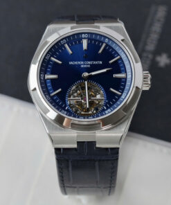 Đồng hồ Vacheron Constantin 6000V Replica 11 màu xanh blue dây da 42,5mm (2)