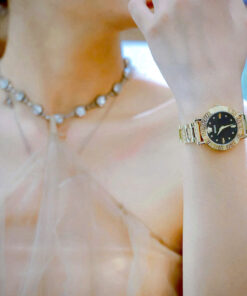 Đồng hồ nữ Versace Greca Lady vàng gold dây kim loại like auth 36mm