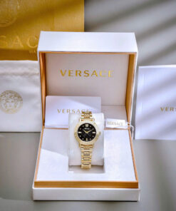 Đồng hồ nữ Versace Greca Lady vàng gold dây kim loại like auth 36mm