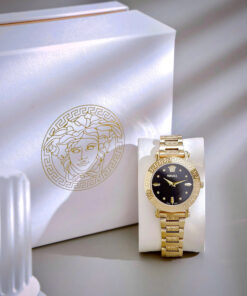Đồng hồ nữ Versace Greca Lady vàng gold dây kim loại like auth 36mm