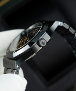 Đồng hồ Audemars Piguet Replica 11 Royal Oak 15416 vỏ gốm đen mặt lộ cơ nhà máy THB 41mm (2)