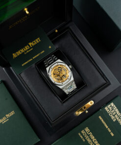 Đồng hồ Audemars Piguet Royal Oak Openworked 15407 Rep 11 mặt màu vàng lộ cơ nhà máy THB 41mm (2)