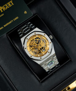 Đồng hồ Audemars Piguet Royal Oak Openworked 15407 Rep 11 mặt màu vàng lộ cơ nhà máy THB 41mm (2)