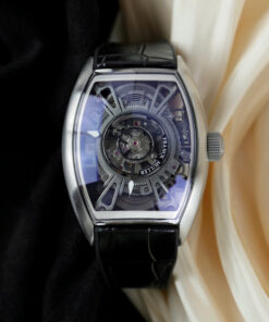 Đồng hồ Franck Muller Replica 11 Curvex CX Grand Central máy tourbillon dây cao su 42x56mm (2)