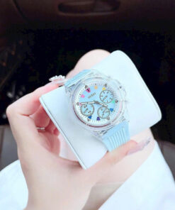 Đồng hồ Guess Eco Friendly nữ dây cao su xanh blue like auth 39mm