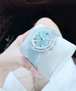 Đồng hồ Guess Eco Friendly nữ dây cao su xanh blue like auth 39mm
