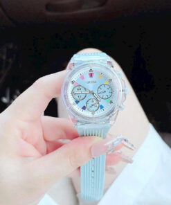 Đồng hồ Guess Eco Friendly nữ dây cao su xanh blue like auth 39mm