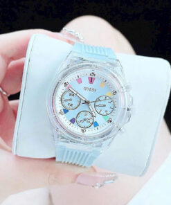 Đồng hồ Guess Eco Friendly nữ dây cao su xanh blue like auth 39mm