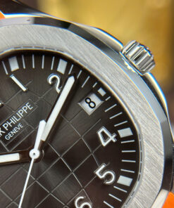 Đồng hồ Patek Philippe Aquanaut 5167 Rep 11 mặt xám dây cam nhà máy BBF tinh chỉnh 40mm (2)