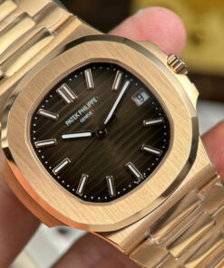 Đồng hồ Patek Philippe Nautilus 5711 Rep 11 mặt nâu mạ vàng hồng xưởng BBF 40mm (2)