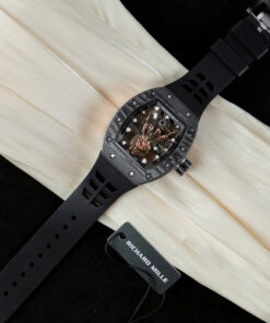 Đồng hồ Richard Mille RM66 Flying Tourbillon Rep 11 vỏ carbon dây cao su đen 42.7×49 (2)
