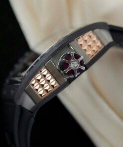 Đồng hồ Richard Mille RM66 Flying Tourbillon Rep 11 vỏ carbon dây cao su đen 42.7×49 (2)