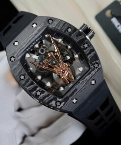 Đồng hồ Richard Mille RM66 Flying Tourbillon Rep 11 vỏ carbon dây cao su đen 42.7×49 (2)