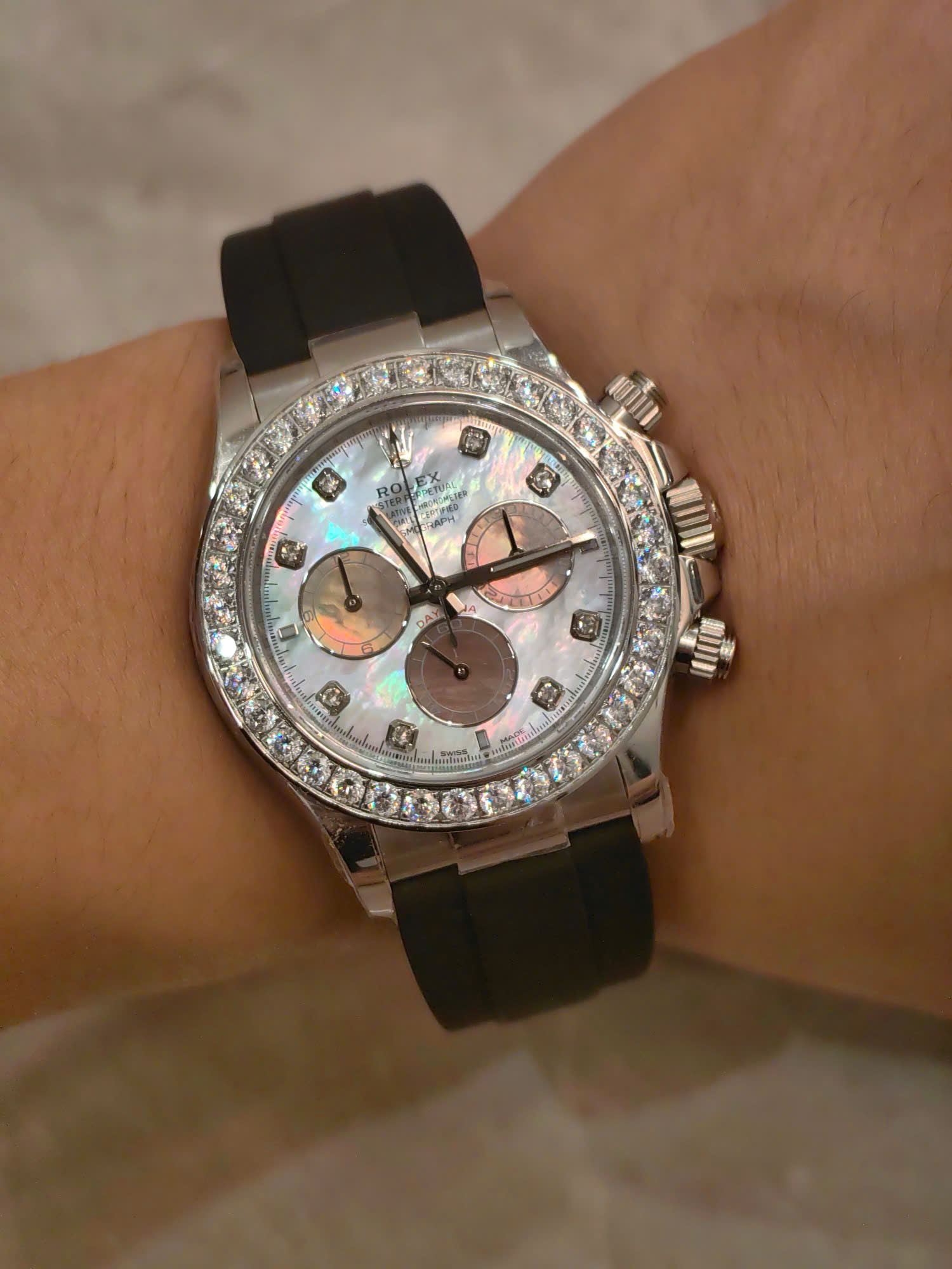 Đồng hồ Rolex Daytona 126589RBR mặt số xà cừ tím nặng 154 grams xưởng FH 40mm (9)