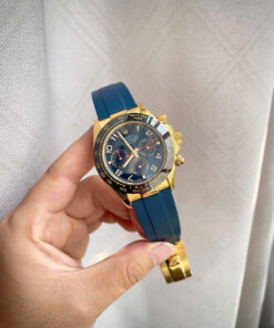 Đồng hồ Rolex Daytona Cosmograph vàng gold dây cao su xanh fake 11 40mm