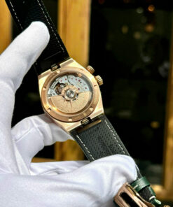 Đồng hồ Vacheron Constantin Rep 11 Overseas Dual Time 7900V màu xanh lá cây dây da 41mm (2)