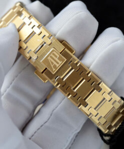 Đồng Hồ Audemars Piguet Rep 11 Royal Oak Jumbo Extra-thin Openworked 16204 mạ vàng mặt lộ cơ xưởng ZF 39mm (2)