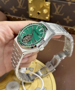 Đồng Hồ Audemars Piguet Replica 11 Royal Oak Selfwinding Flying Tourbillon 26730BC mặt xanh lá cây baguette 41mm (2)