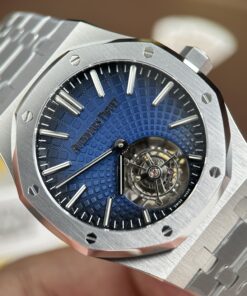 Đồng hồ Audemars Piguet Rep 11 Royal Oak Selfwinding Flying Tourbillon 26530ST mặt số xanh khói 41mm (2)