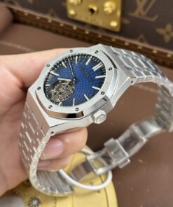 Đồng hồ Audemars Piguet Rep 11 Royal Oak Selfwinding Flying Tourbillon 26530ST mặt số xanh khói 41mm (2)