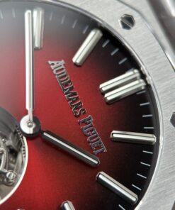 Đồng hồ Audemars Piguet Replica Royal Oak Selfwinding Flying Tourbillon 26730ST mặt số màu đỏ tía 41mm (2)