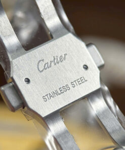 Đồng hồ Cartier Santos nam chế tác mặt lộ cơ cọc số màu xanh lá cây nhà máy MLF 39 (7)