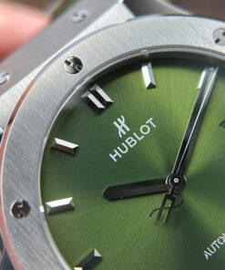 Đồng hồ Hublot Replica 11 Classic Fusion Titanium mặt xanh lá cây máy cơ Thụy Sỹ xưởng JJZ 42mm (2)