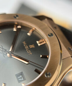 Đồng hồ Hublot nam Replica 11 Classic Fusion King Gold mặt xám máy cơ Thụy Sỹ xưởng JJZ 42mm (2)