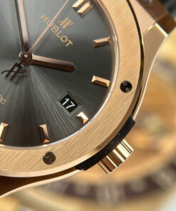 Đồng hồ Hublot nam Replica 11 Classic Fusion King Gold mặt xám máy cơ Thụy Sỹ xưởng JJZ 42mm (2)