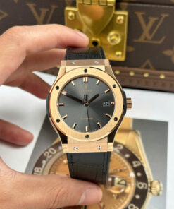 Đồng hồ Hublot nam Replica 11 Classic Fusion King Gold mặt xám máy cơ Thụy Sỹ xưởng JJZ 42mm (2)