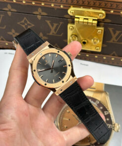 Đồng hồ Hublot nam Replica 11 Classic Fusion King Gold mặt xám máy cơ Thụy Sỹ xưởng JJZ 42mm (2)