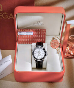 Đồng hồ Omega Seamaster Nam dây cao su mặt trắng máy cơ nhật giá rẻ 42mm