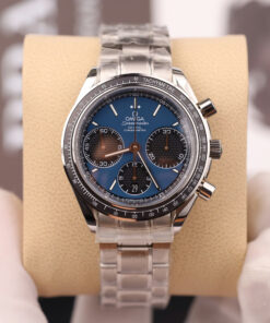 Đồng hồ Omega Speedmaster Racing Chronograph Replica 11 mặt xanh dương dây kim loại 40mm (2)
