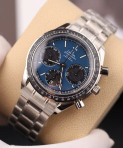 Đồng hồ Omega Speedmaster Racing Chronograph Replica 11 mặt xanh dương dây kim loại 40mm (2)