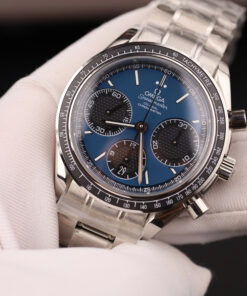 Đồng hồ Omega Speedmaster Racing Chronograph Replica 11 mặt xanh dương dây kim loại 40mm (2)