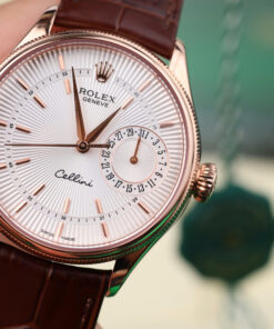 Đồng hồ Rolex Cellini 50515 Chế Tác bọc vàng thật 18K mặt trắng 39mm (2)