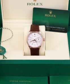 Đồng hồ Rolex Cellini 50515 Chế Tác bọc vàng thật 18K mặt trắng 39mm (2)